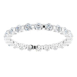 Platinum 5/8 CTW Natural Diamond Eternity Band Size 5