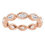 14K Rose 5/8 CTW Natural Diamond Eternity Band Size 5