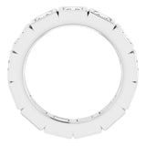 14K White 2 CTW Natural Diamond Eternity Band Size 5