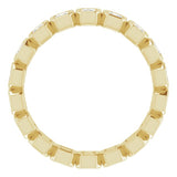 14K Yellow 9/10 CTW Natural Diamond Eternity Band Size 6