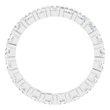 14K White 1 1/2 CTW Natural Diamond Eternity Band Size 6