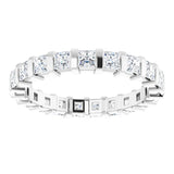 14K White 1 1/2 CTW Natural Diamond Eternity Band Size 6