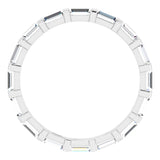 14K White 1 1/3 CTW Natural Diamond Eternity Band Size 6