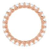 14K Rose 1 1/2 CTW Natural Diamond Eternity Band