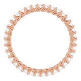 14K Rose 5/8 CTW Natural Diamond Eternity Band