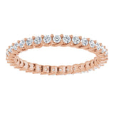 14K Rose 5/8 CTW Natural Diamond Eternity Band
