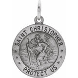 Sterling Silver 18 mm St. Christopher Medal