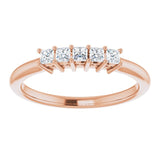 14K Rose 1/4 CTW Natural Diamond Anniversary Band