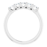 14K White 5/8 CTW Natural Diamond Anniversary Band