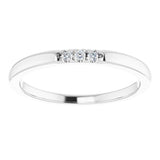 14K White .04 CTW Natural Diamond Anniversary Band