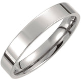 Titanium 4 mm Comfort-Fit Flat Band Size 6.5