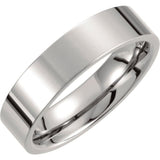 Titanium 6 mm Comfort-Fit Flat Band Size 7.5