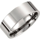 Titanium 8 mm Comfort-Fit Flat Band Size 9