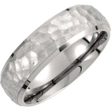 Titanium 7 mm Beveled-Edge Inlay Band Size 11