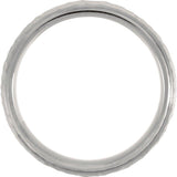 Titanium & 18K Rose Gold-Plated Inlay 7 mm Beveled-Edge Band Size 9.5