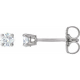 14K White Gold 1/5 CTW Natural White Diamond Earrings