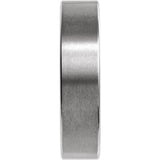 Tungsten 6 mm Comfort-Fit Flat Band Size 8