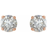 14K Rose 3/4 CTW Natural Diamond Stud Earrings