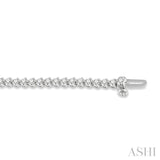 2.00 ctw Tri-Prong Round Cut Diamond Tennis Bracelet in 14K White Gold