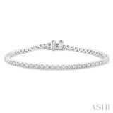 2.00 ctw Round Cut Diamond Tennis Bracelet in 14K White Gold