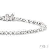 2.00 ctw Round Cut Diamond Tennis Bracelet in 14K White Gold