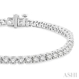 6 Ctw Round Cut Diamond Tennis Bracelet in 14K White Gold