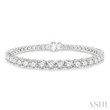 8.00 ctw Round Cut Diamond Tennis Bracelet in 14K White Gold