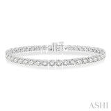 10.00 ctw Round Cut Diamond Tennis Bracelet in 14K White Gold