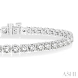 10.00 ctw Round Cut Diamond Tennis Bracelet in 14K White Gold