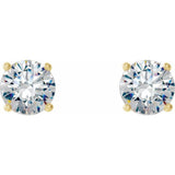 14K Yellow 2 CTW Lab-Grown Diamond 4-Prong Stud Earrings
