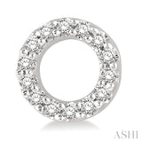 1/10 Ctw Circular Round Cut Diamond Petite Fashion Earrings in 10K White Gold