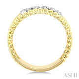 1/4 Ctw Past, Present & Future Lovebright Round Cut Diamond Fashion Ring in 14K Yellow and White Gold