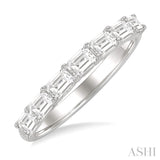 1 Ctw East-West Emerald Cut Diamond Fashion Band in 14K White Gold