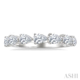 1 Ctw East-West Pear Shape Diamond Fashion Band in 14K White Gold