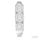 3/4 Ctw Lovebright Round Cut Diamond Earrings in 14K White Gold