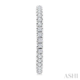 1 Ctw French Pave Set Round Cut Diamond Fashion Half Hoop Earring in 14K White Gold