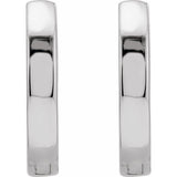Platinum Hinged 16 mm Hoop Earrings