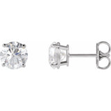Platinum 7 mm Natural Citrine Earrings