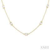 2 Ctw Emerald Cut Diamond Fashion Necklace in 14K Yellow Gold