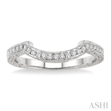 1/6 Ctw Round Cut Diamond Matching Wedding Band in 14K White Gold