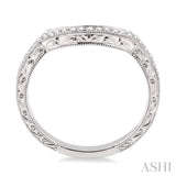 1/6 Ctw Round Cut Diamond Matching Wedding Band in 14K White Gold