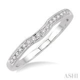 1/5 Ctw Round Cut Diamond Matching Wedding Band in 14K White Gold