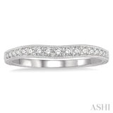 1/5 Ctw Round Cut Diamond Wedding Band in 14K White Gold