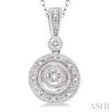 1/20 Ctw Single Cut Diamond Pendant in Sterling Silver with Chain