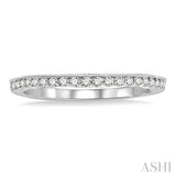 1/5 Ctw Round Cut Diamond Wedding Band in 14K White Gold