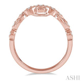 1/10 Ctw Round Cut Diamond Wedding Band in 14K Rose Gold