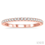 1/4 ctw Round Cut Diamond Wedding Band in 14K Rose Gold