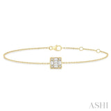 1/8 ctw Petite Fusion Diamond Fashion Bracelet in 10K Yellow Gold