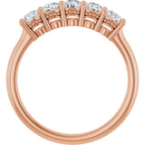 14K Rose 1/2 CTW Lab-Grown Diamond  Anniversary Band