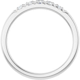 Platinum 1/3 CTW Lab-Grown Diamond  French-Set Anniversary Band